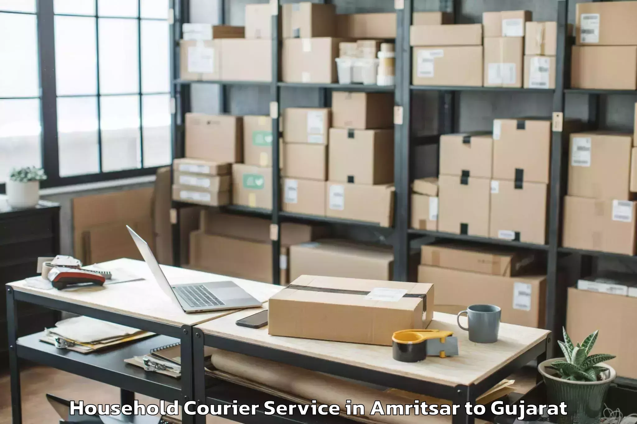 Reliable Amritsar to Sihor Household Courier